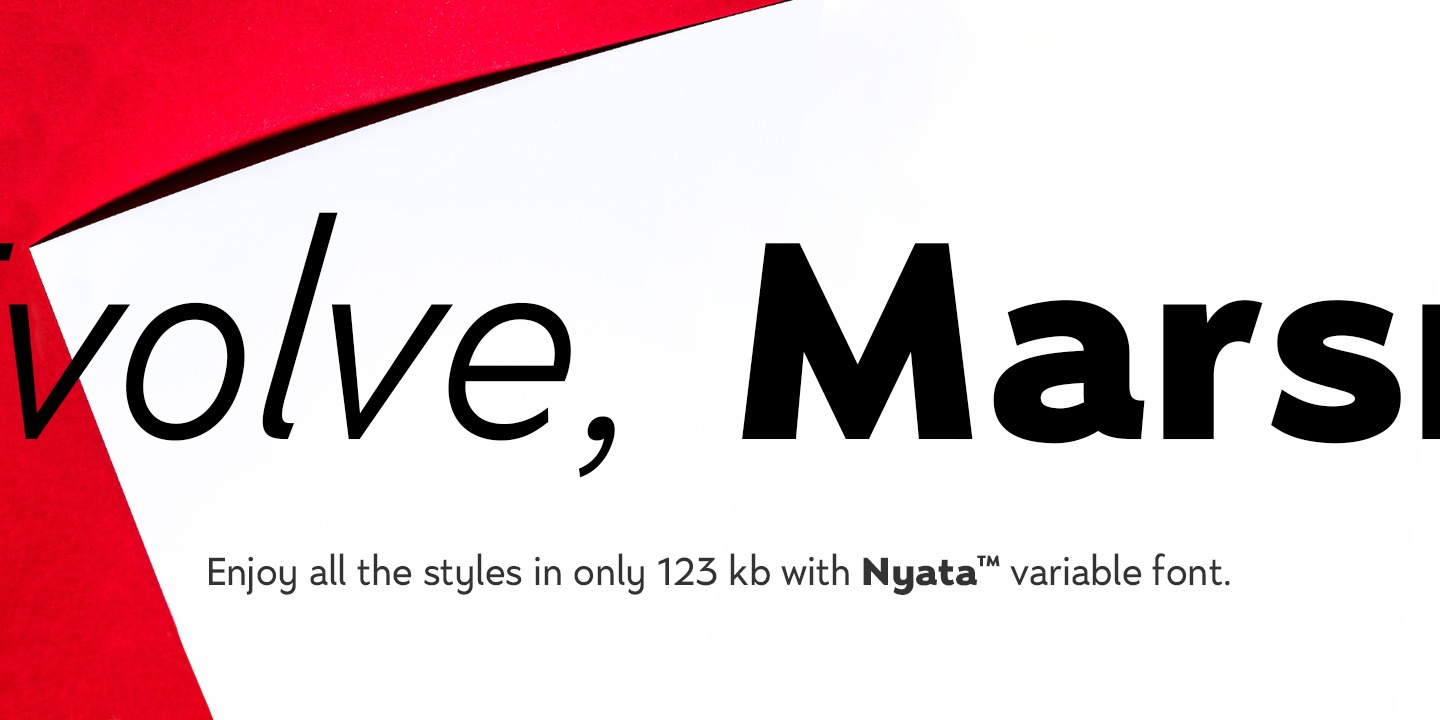 Пример шрифта Nyata Book Italic